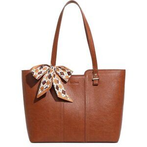 Tote Bags for Women ，Medium Top Handle Satchel Purses - Work Bags Vegan - Leathe